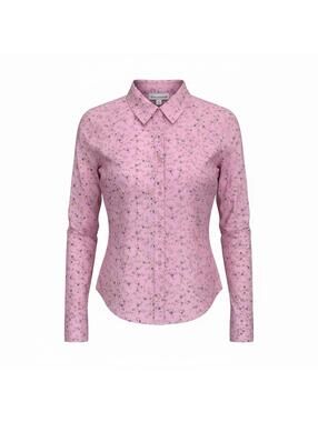 Vintage Periscope cottagecore pink floral corduroy western shirt snap M cowgirl